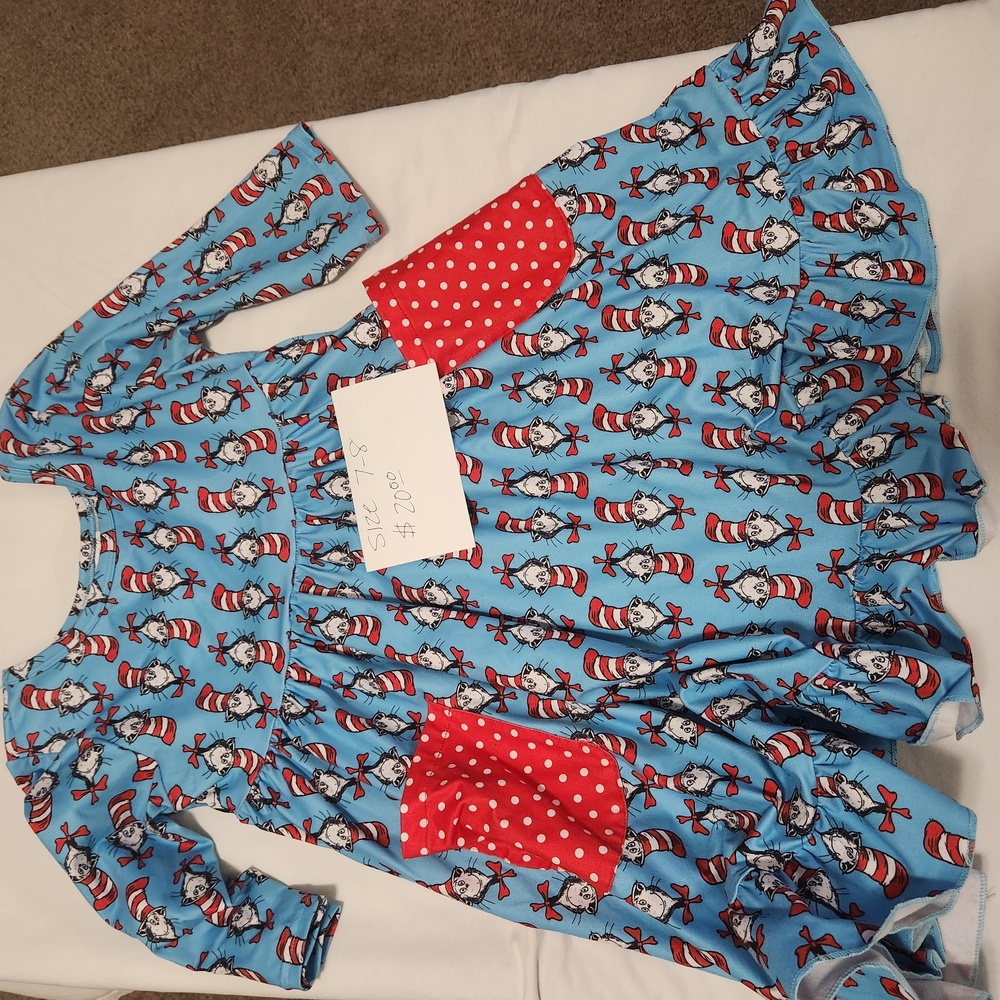 Kids Blue and Red Dr. Suess Dress